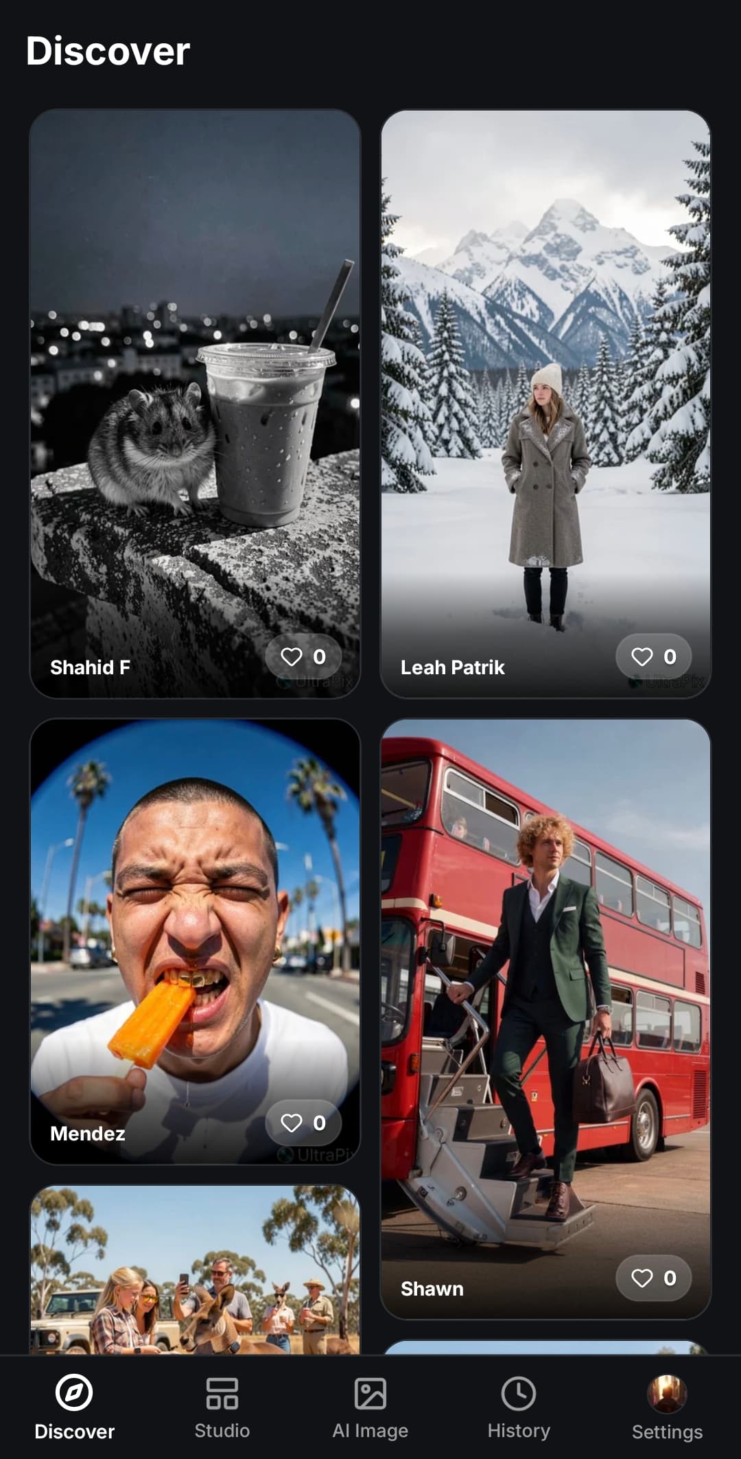 UltraPix Discover screen